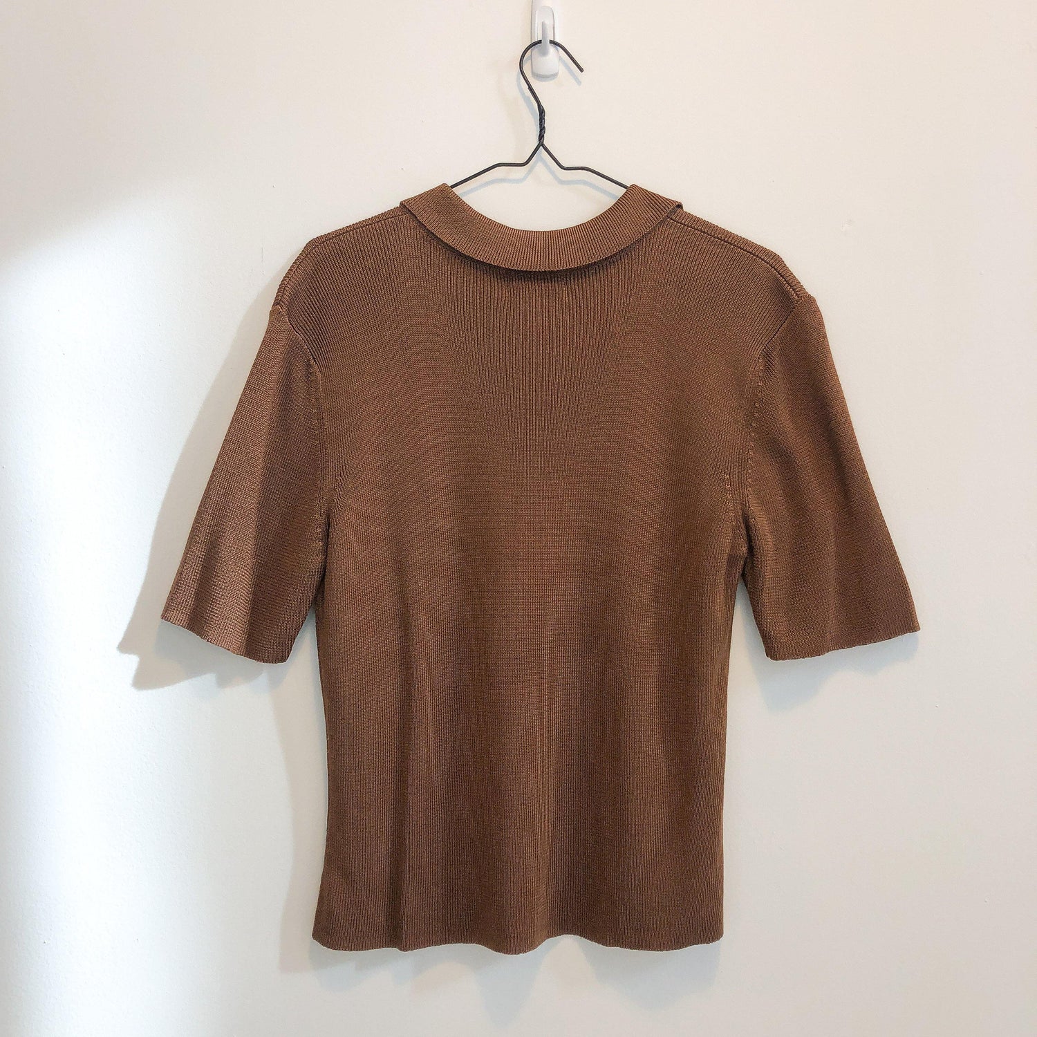 Slinky Bronze Knit Top - Upcycled Aviary