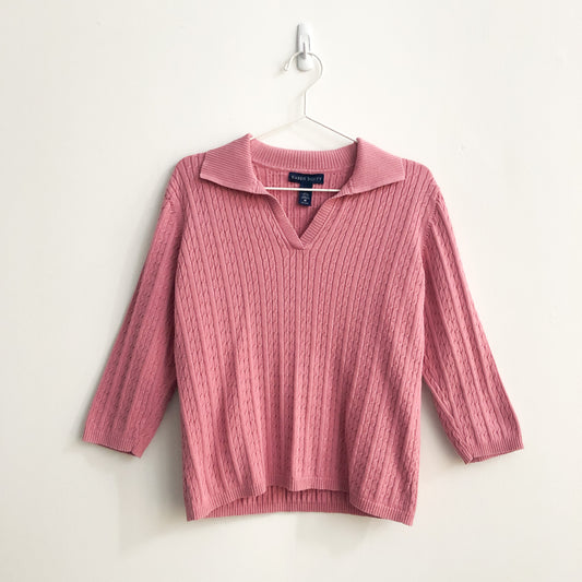 Think Pink Collared Sweater