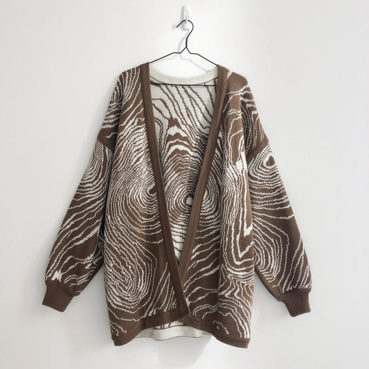 Swirl Reversible Cardigan - Upcycled Aviary