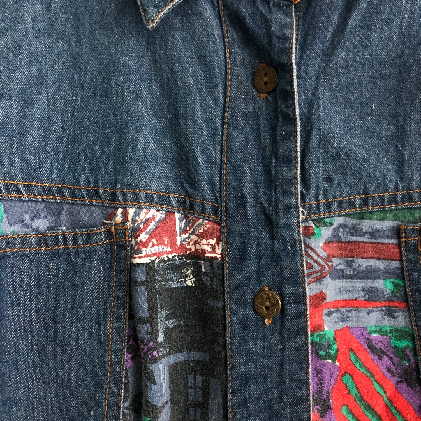 Vintage Denim Graffiti Shirt