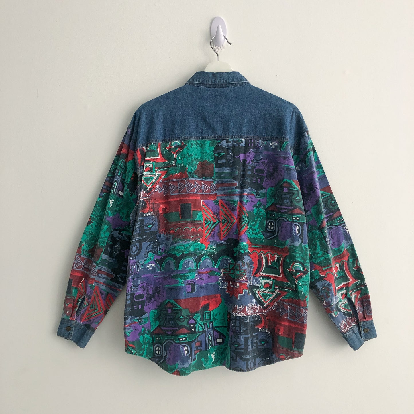 Vintage Denim Graffiti Shirt