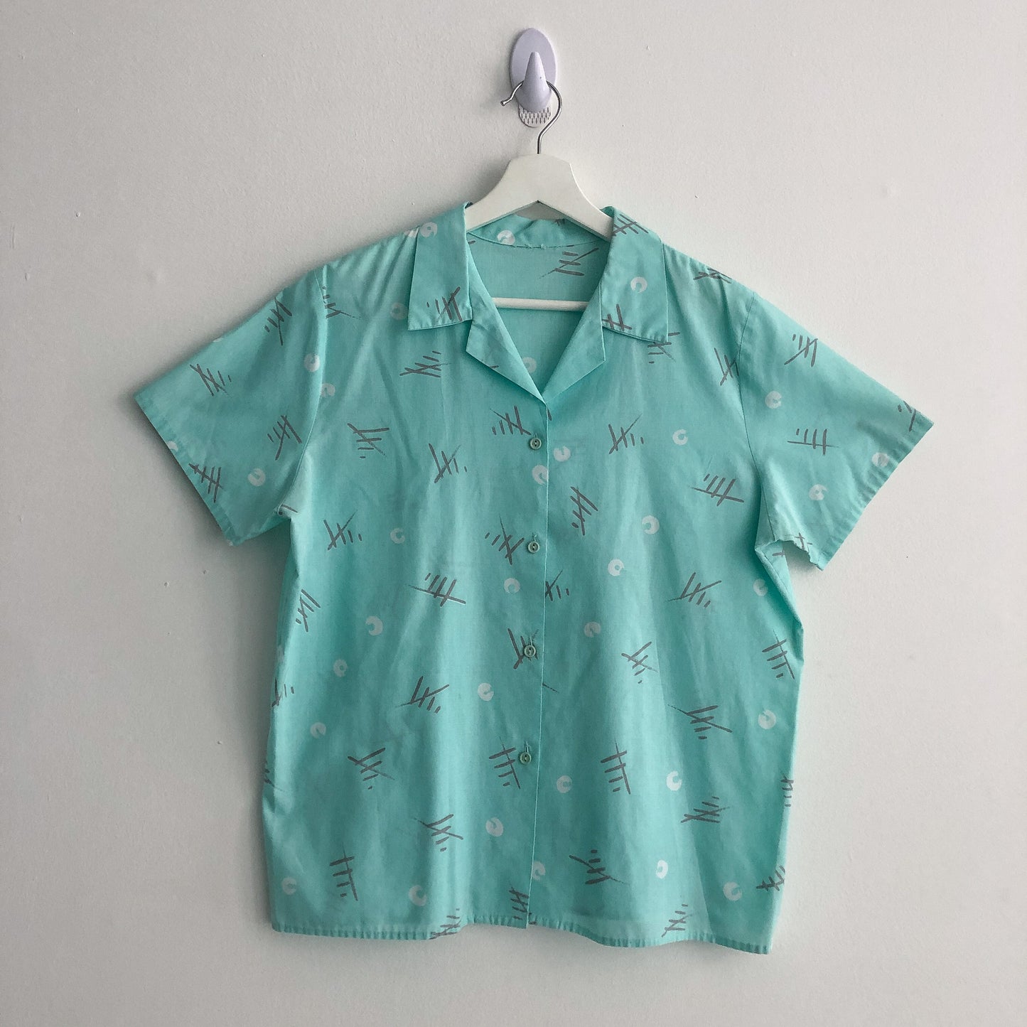 Vintage Light Blue Pattern Shirt