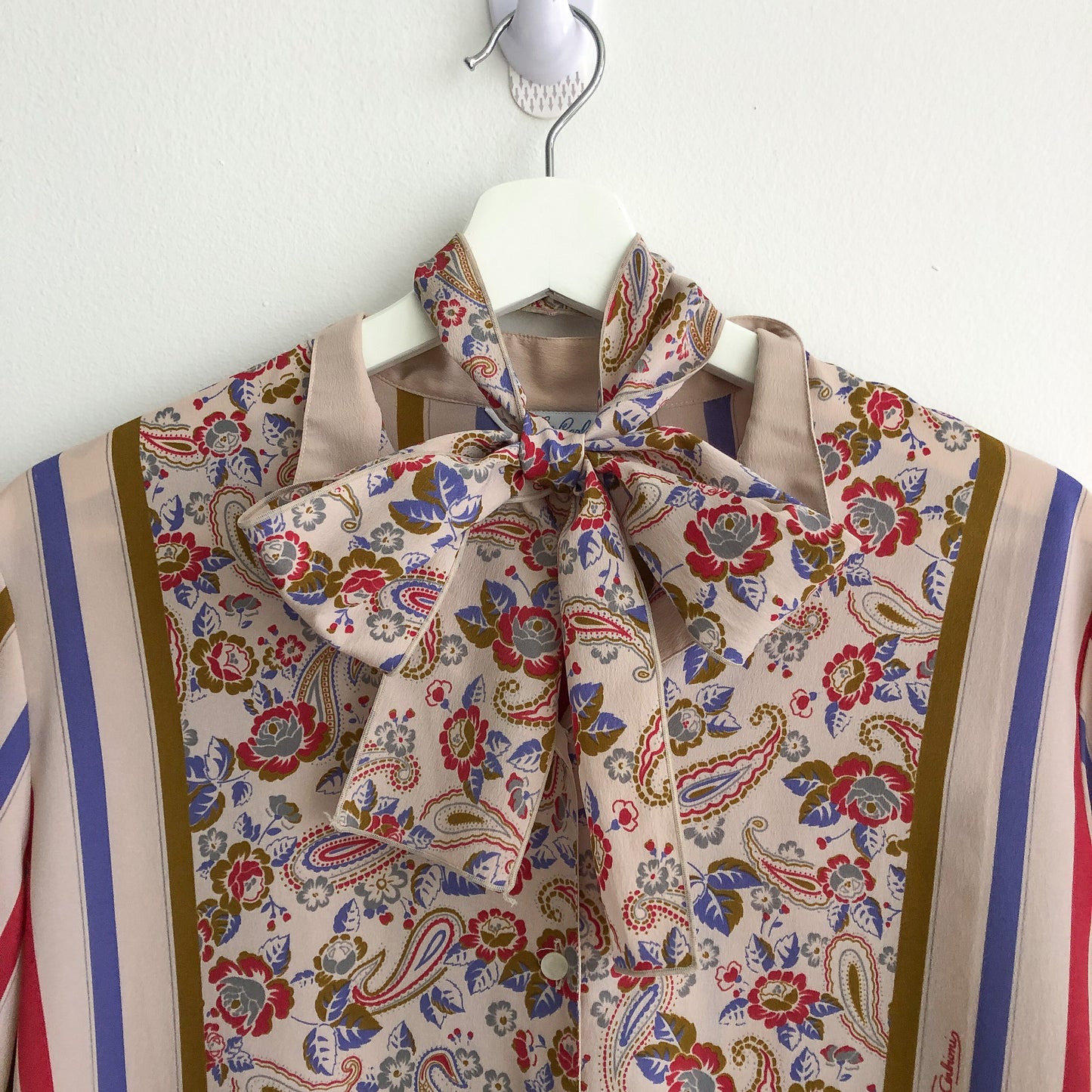 Vintage Italian Striped and Paisley Shirt