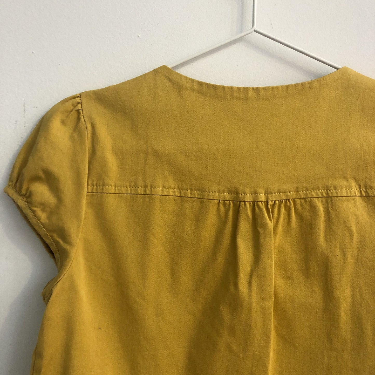 Mustard Cap Sleeve Blouse