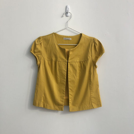 Mustard Cap Sleeve Blouse