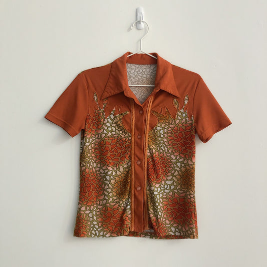 Western Flames Button Up